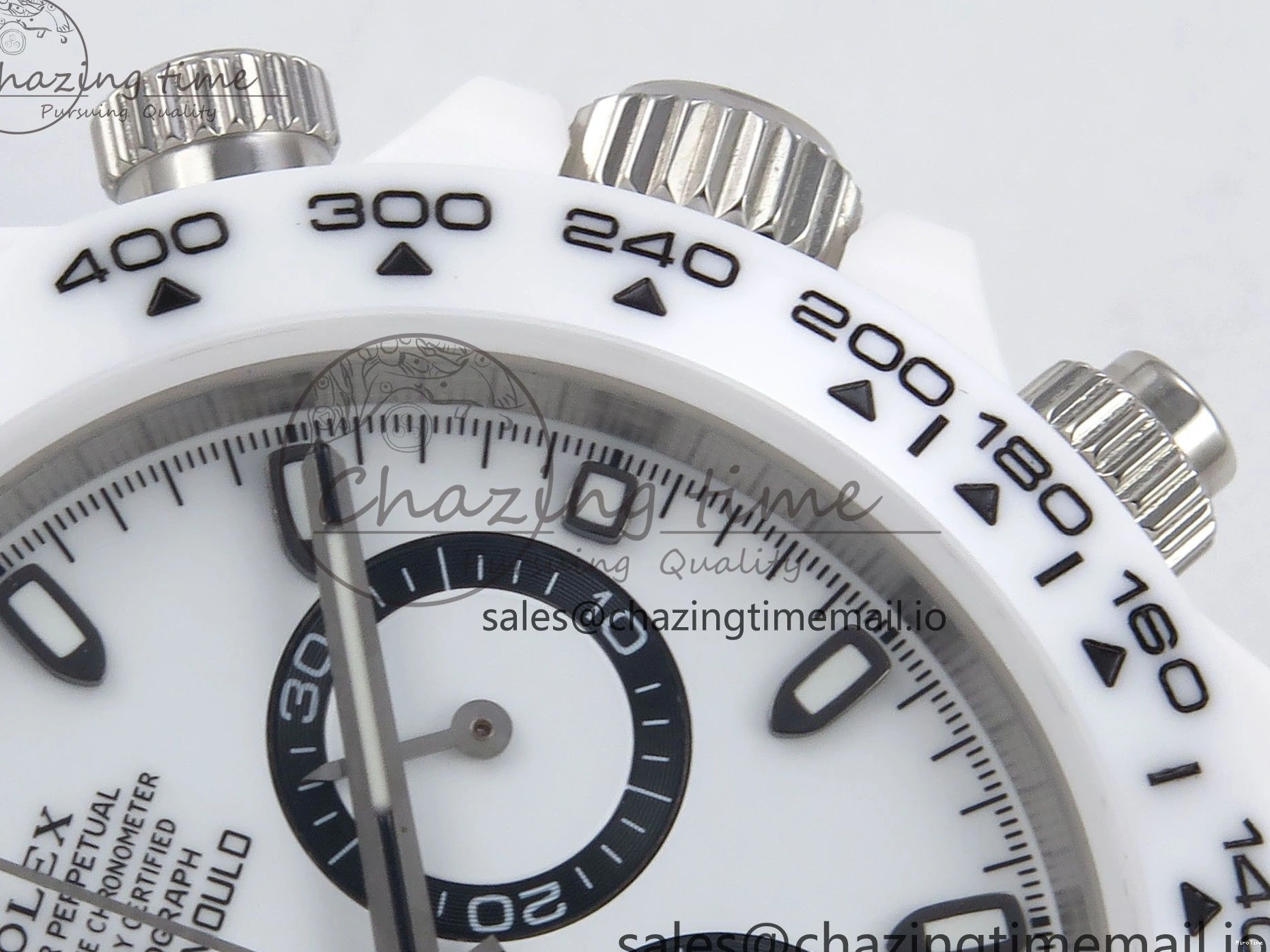 MiroTime 0319 Daytona AET White Ceramic Case and Bracelet Black Dial N6F Best Edition SA Seasonal 1195